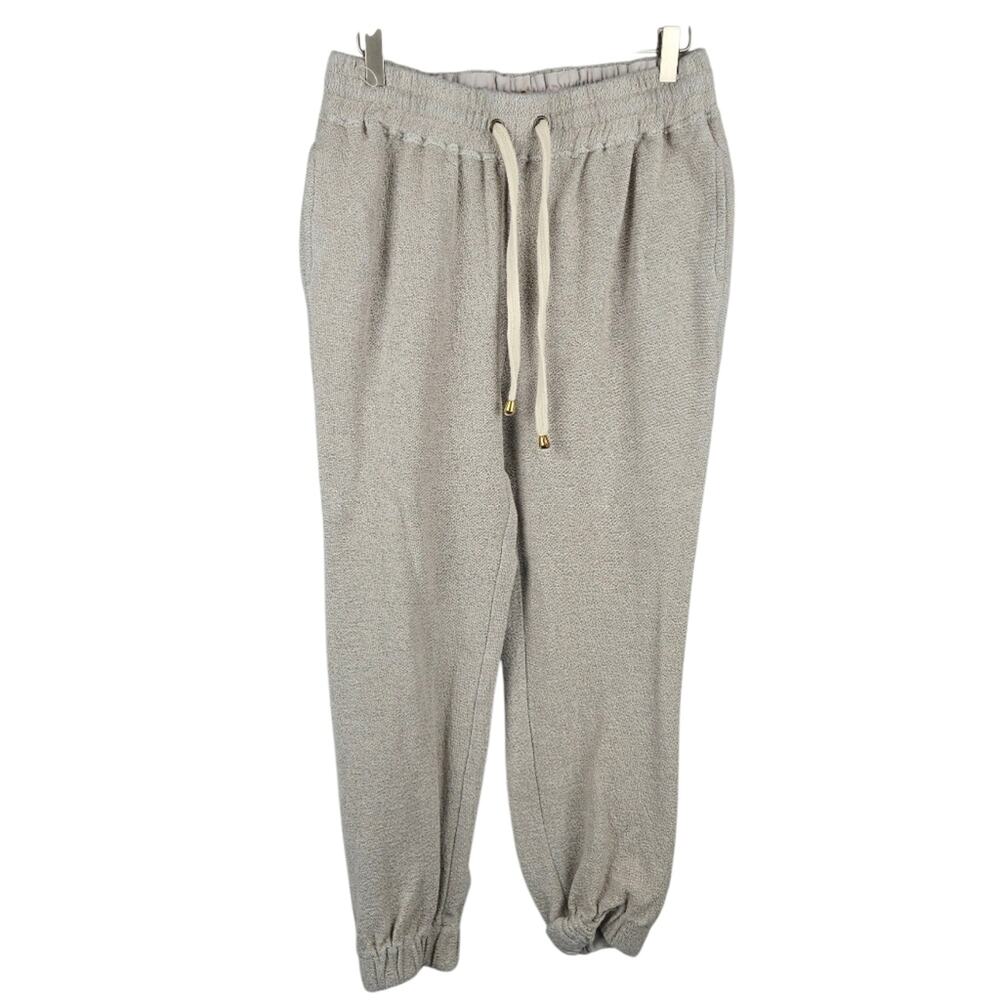 Ramy Brook Dee Jogger Pant Size Medium Natural Grey Silver Metallic